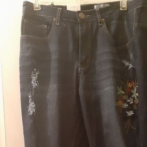 Denim ripped jeans